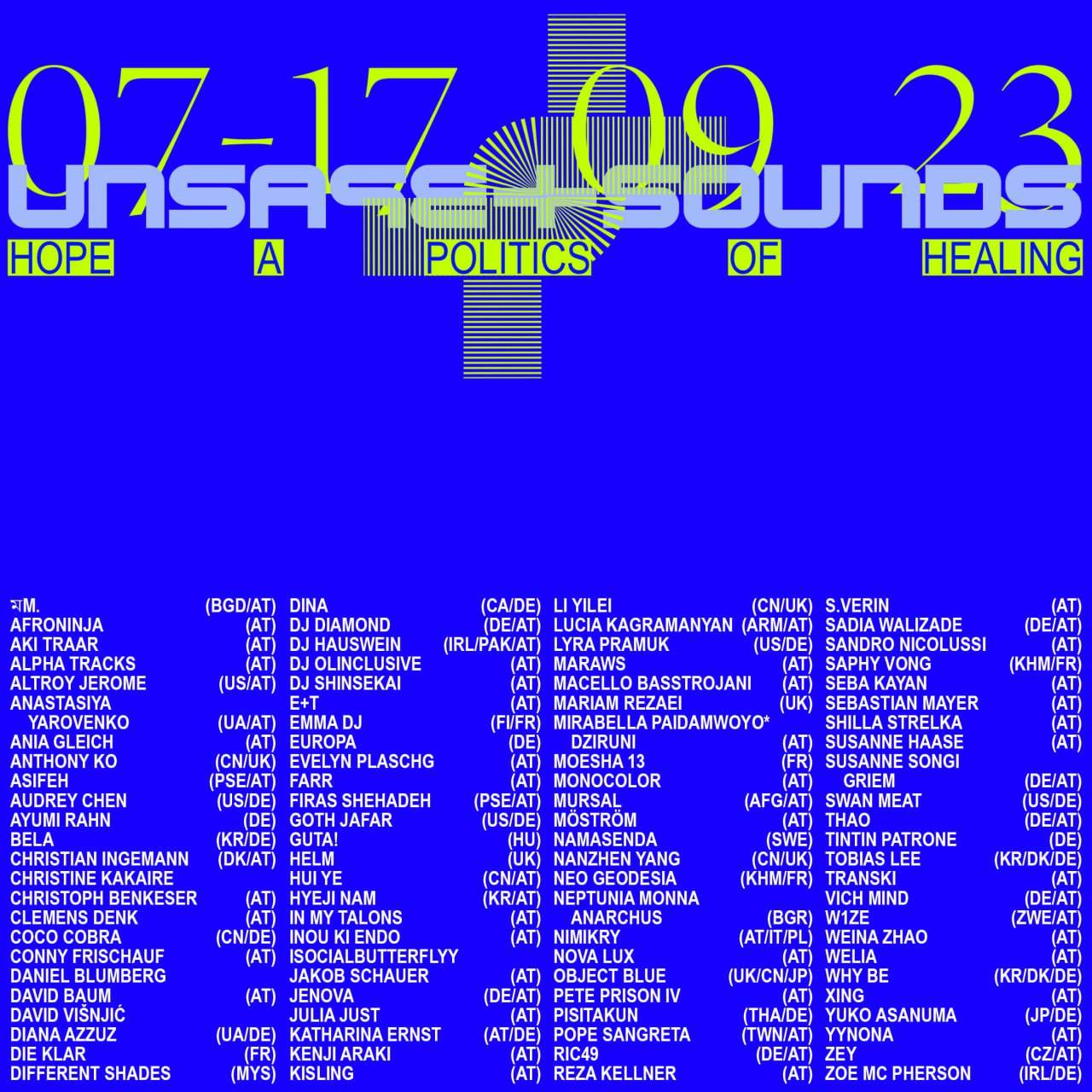 Unsafe+Sounds Festival 2023 - Página frontal