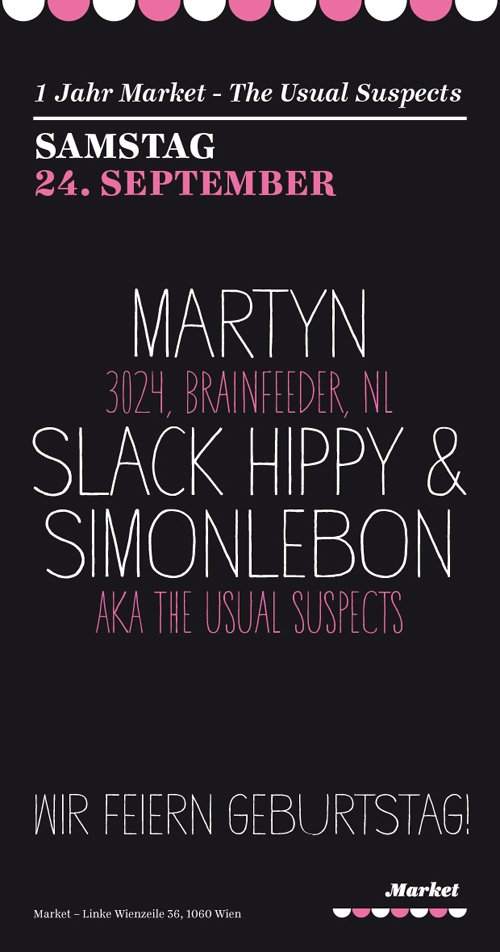 1 Jahr Market - The Usual Suspects with Martyn (3024, Brainfeeder, Nl) - Página frontal
