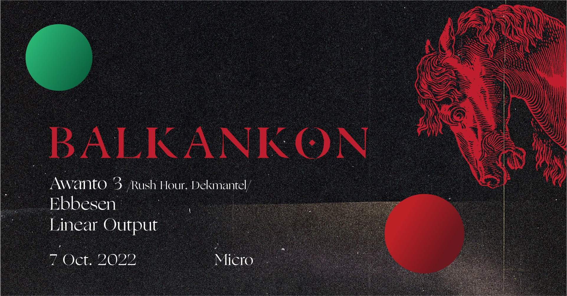BALKANKON with Awanto 3 / Ebbesen / Linear Output - フライヤー表
