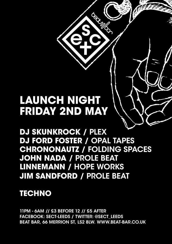 Sect - Leeds - Residents Launch Party - フライヤー裏
