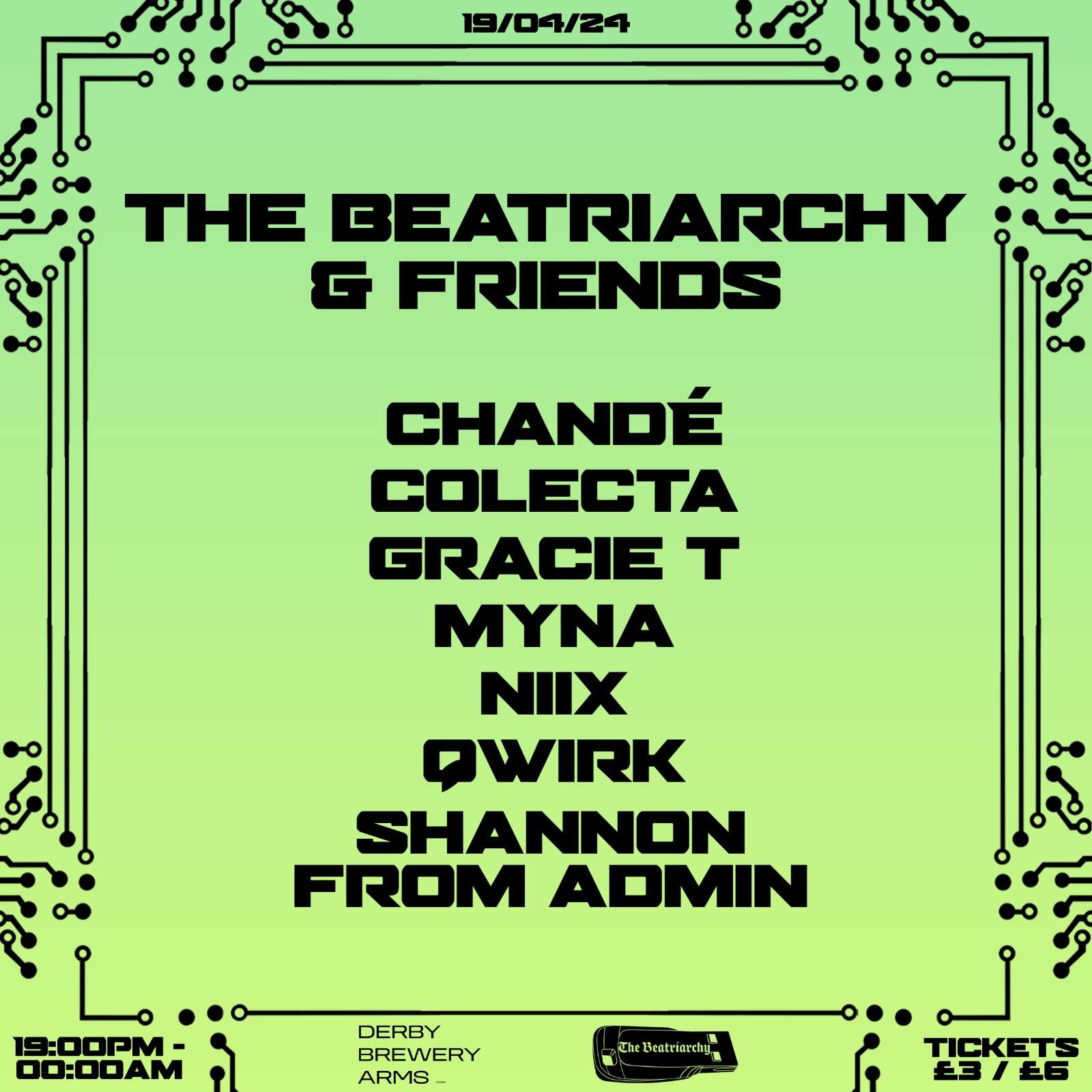 The Beatriarchy & Friends 002 - フライヤー裏