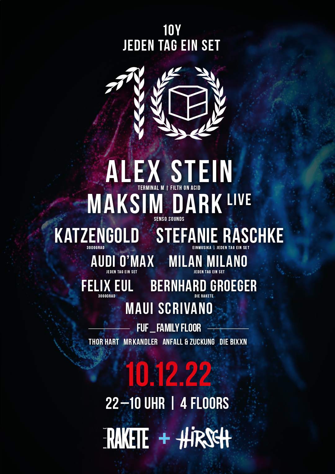 10Y Jeden Tag ein Set: Maksim Dark live, Alex Stein, Katzengold uvm - Página frontal