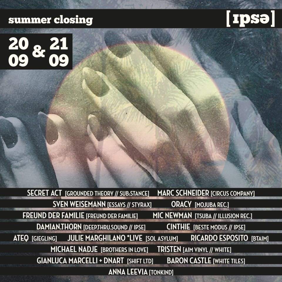 Summer Closing Open AIR with Marc Schneider, Sven Weisemann, Oracy, Mic Newman, Tristen - Página frontal