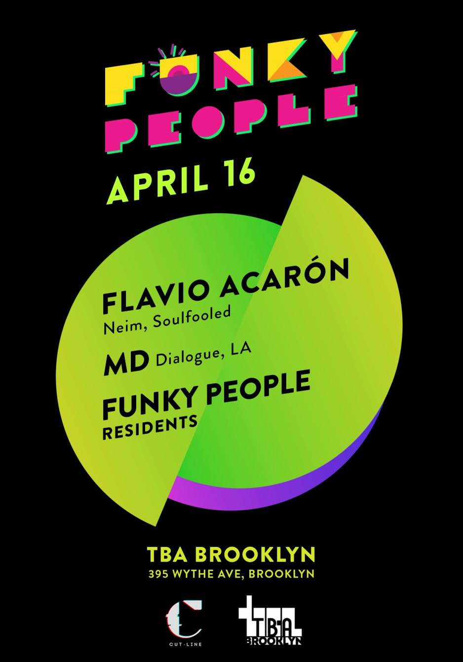 Funky People // Flavio Acaron & MD - フライヤー表