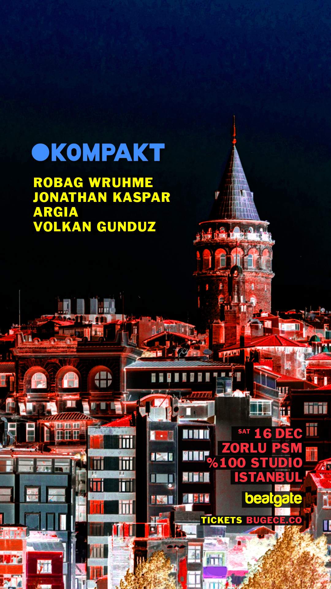 Kompakt Label Night Istanbul - フライヤー裏