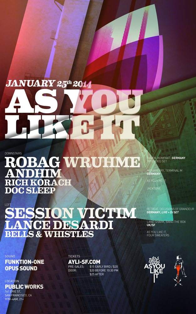 As You Like It with Robag Wruhme, Andhim and Session Victim - Página frontal