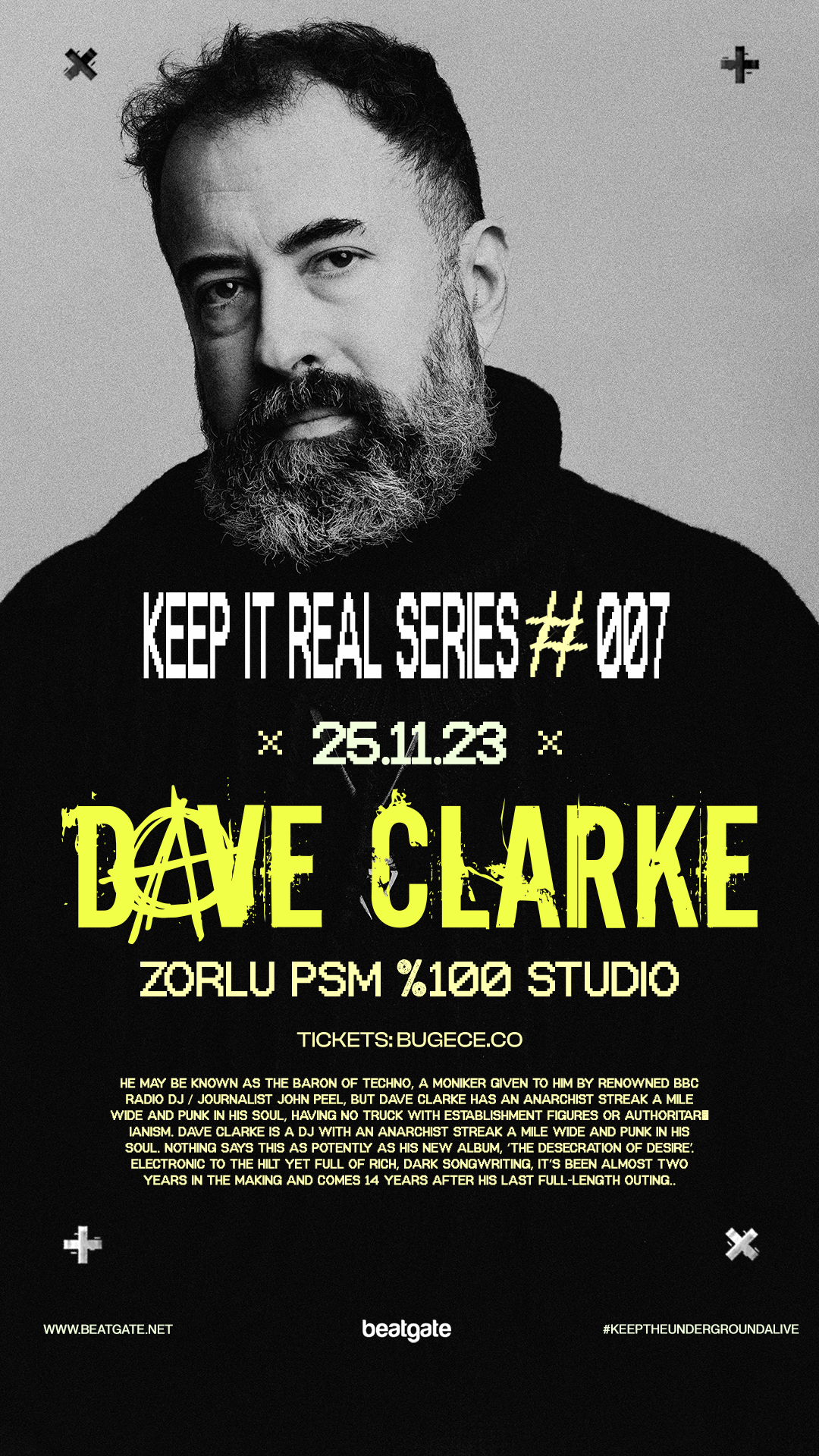Beatgate with Dave Clarke - Keep It Real Series #007 - フライヤー裏