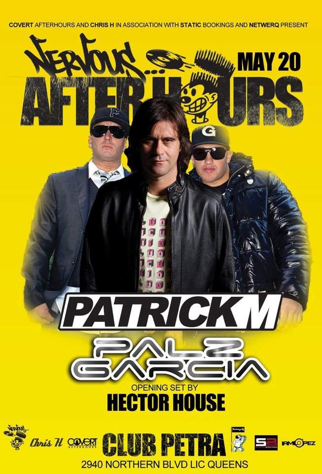 Nervous Afterhours' presents: Palz & Garcia Along with Guest Patrick M - Página frontal