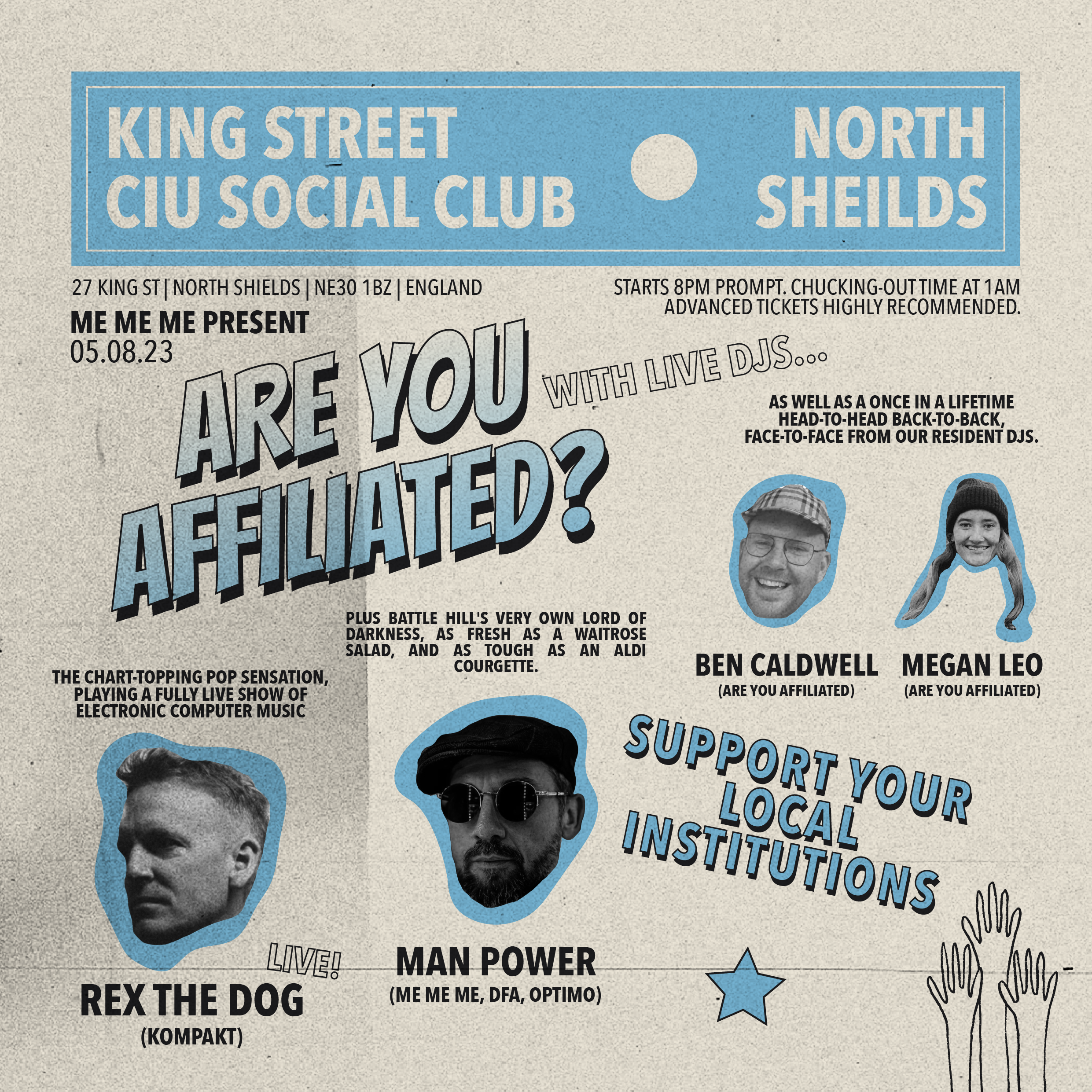 Are you affiliated: Rex The Dog Live & Man Power  - フライヤー表