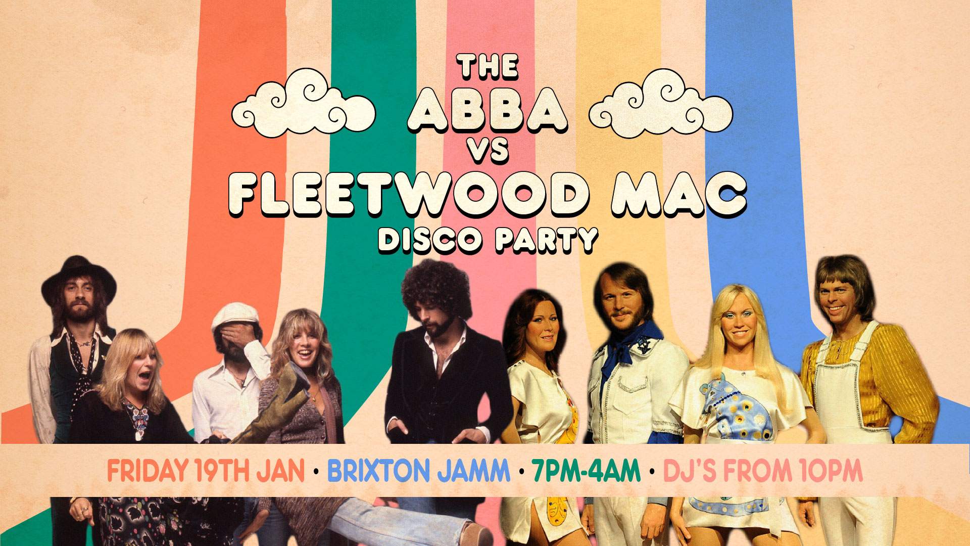 ABBA vs Fleetwood Mac Disco Party - フライヤー表
