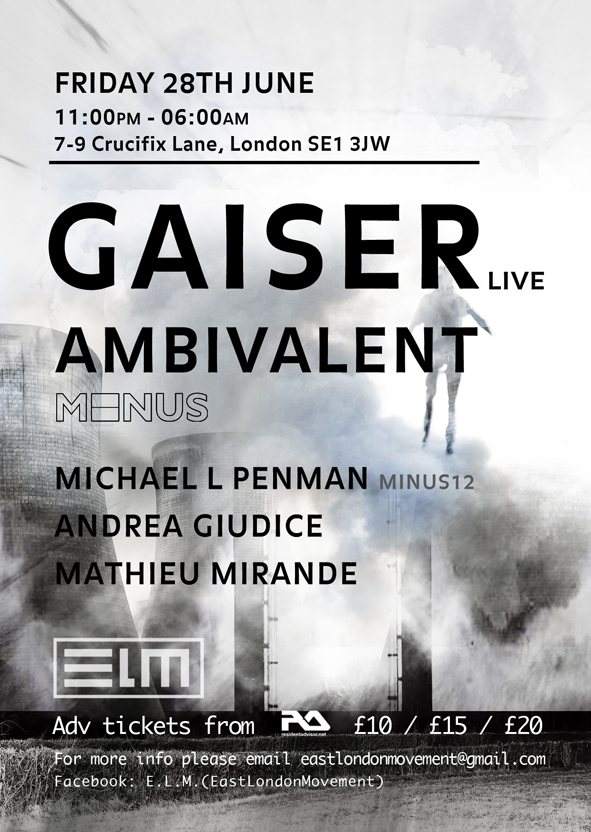 ELM presents Gaiser & Ambivalent (M-NUS) - Página frontal