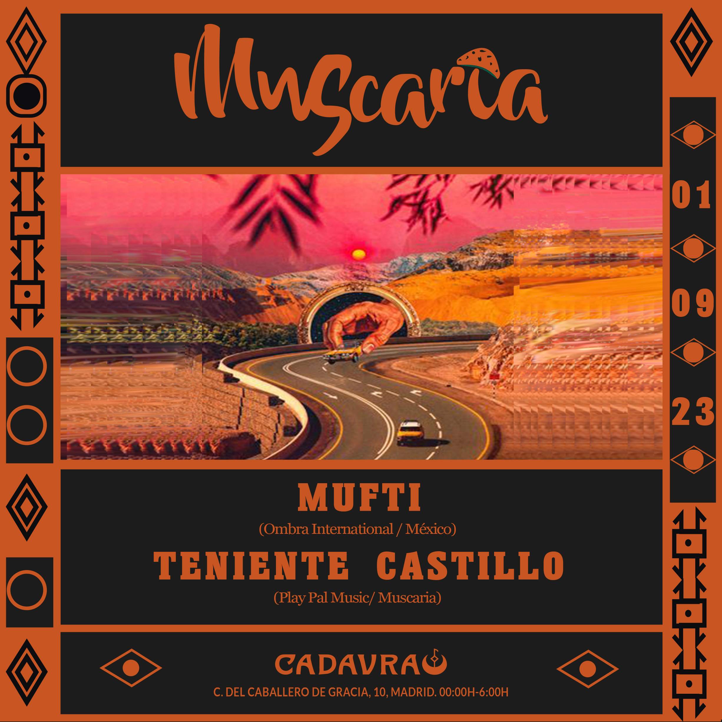Muscaria #012 with Mufti + Teniente Castillo - フライヤー裏