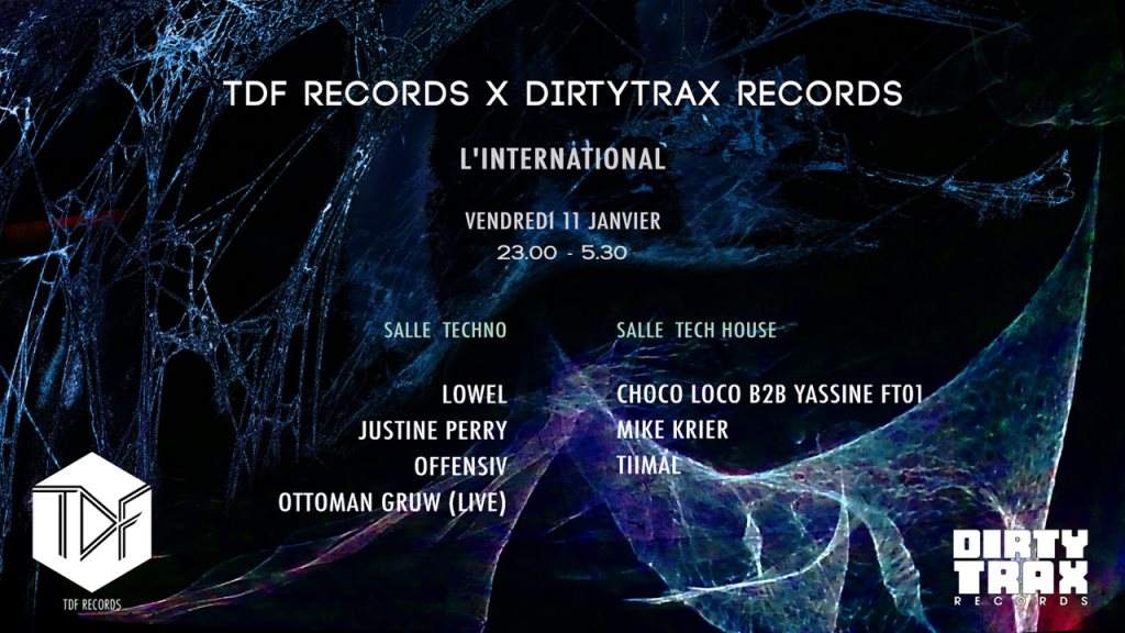 TDF Records x Dirtytrax Records - フライヤー表
