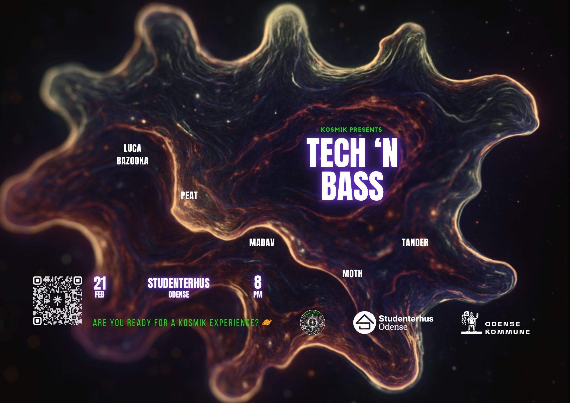 Kosmik presents: Tech 'n Bass #6 at TBA - Studenterhus, Odense