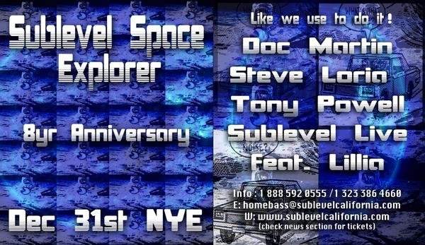 Sublevel Space Explorer 8 Yr Anniversary - フライヤー裏