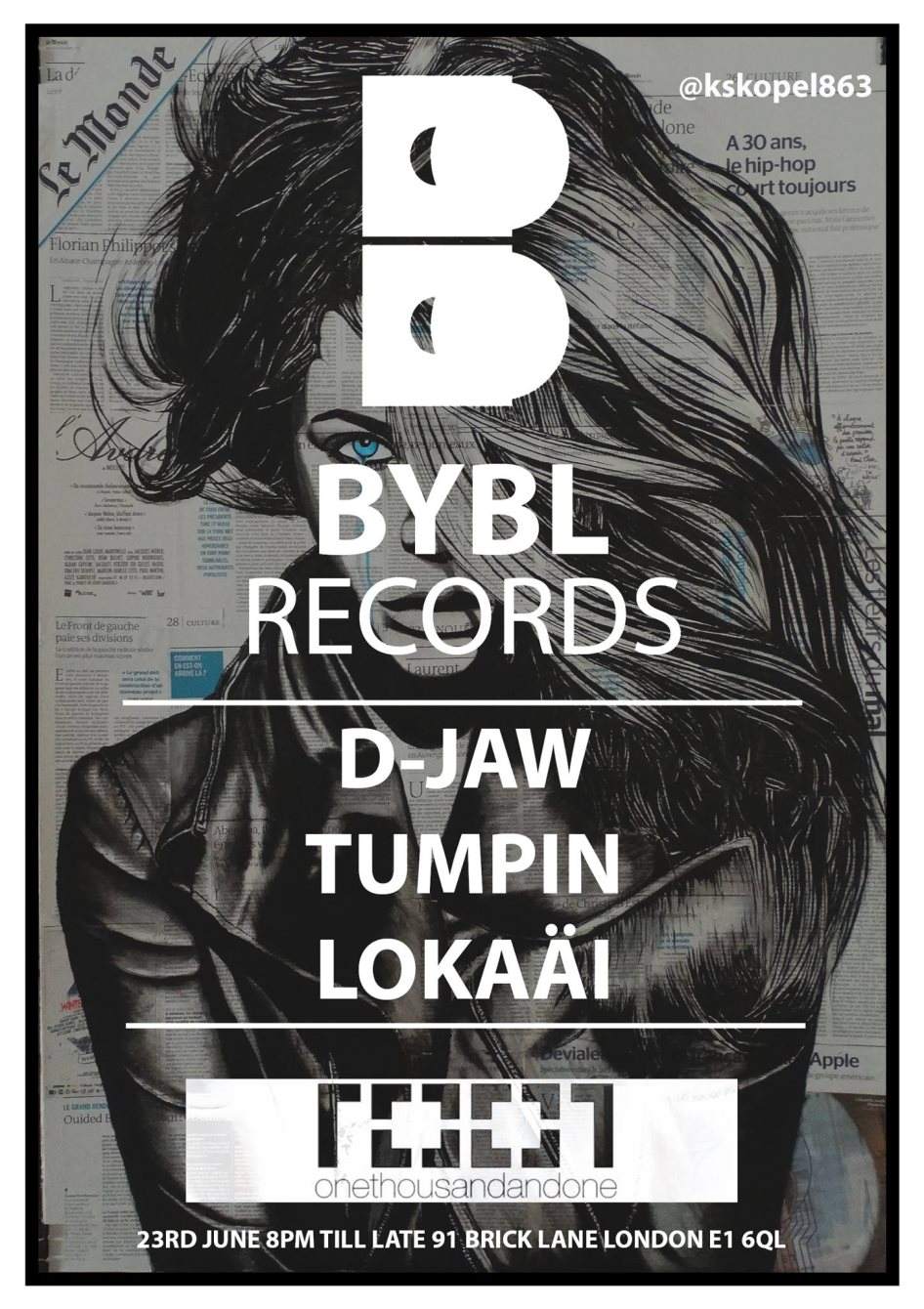 BYBL Records Free Party - D-Jaw / Tumpin / Lokaai - Página frontal