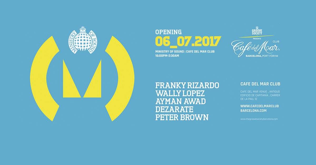 Ministry Of Sound with Wally Lopez, Franky Rizardo, Peter Brown, Dezarate, Ayman Awad - フライヤー表