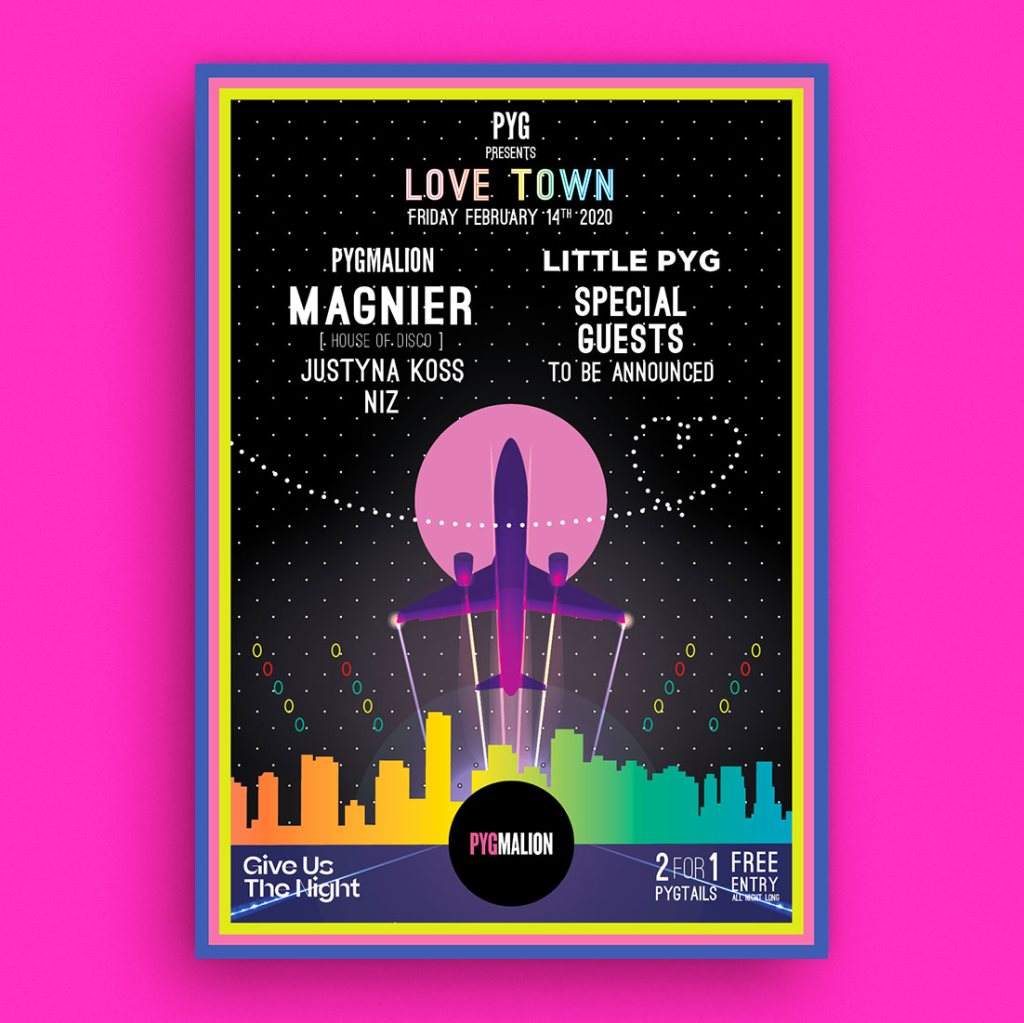 Pyg presents Love Town with Magnier & Quinton Campbell - フライヤー表