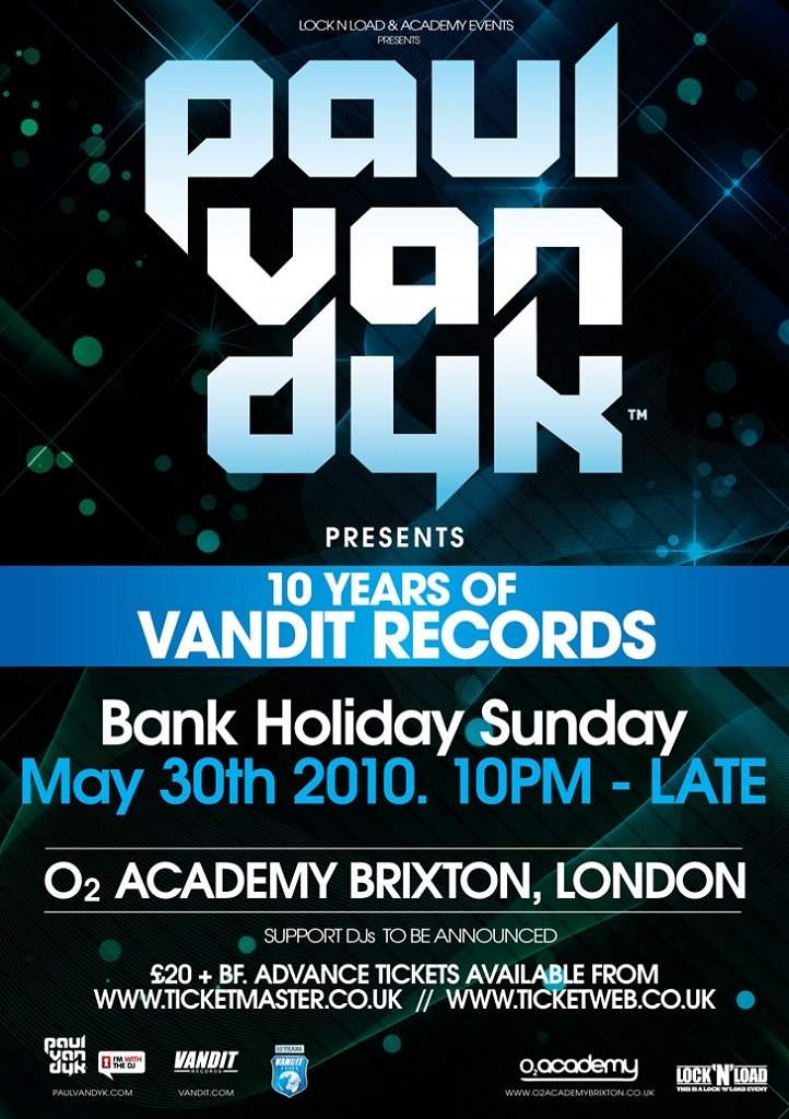 Paul Van Dyk presents Vandit 10th Birthday - Página frontal