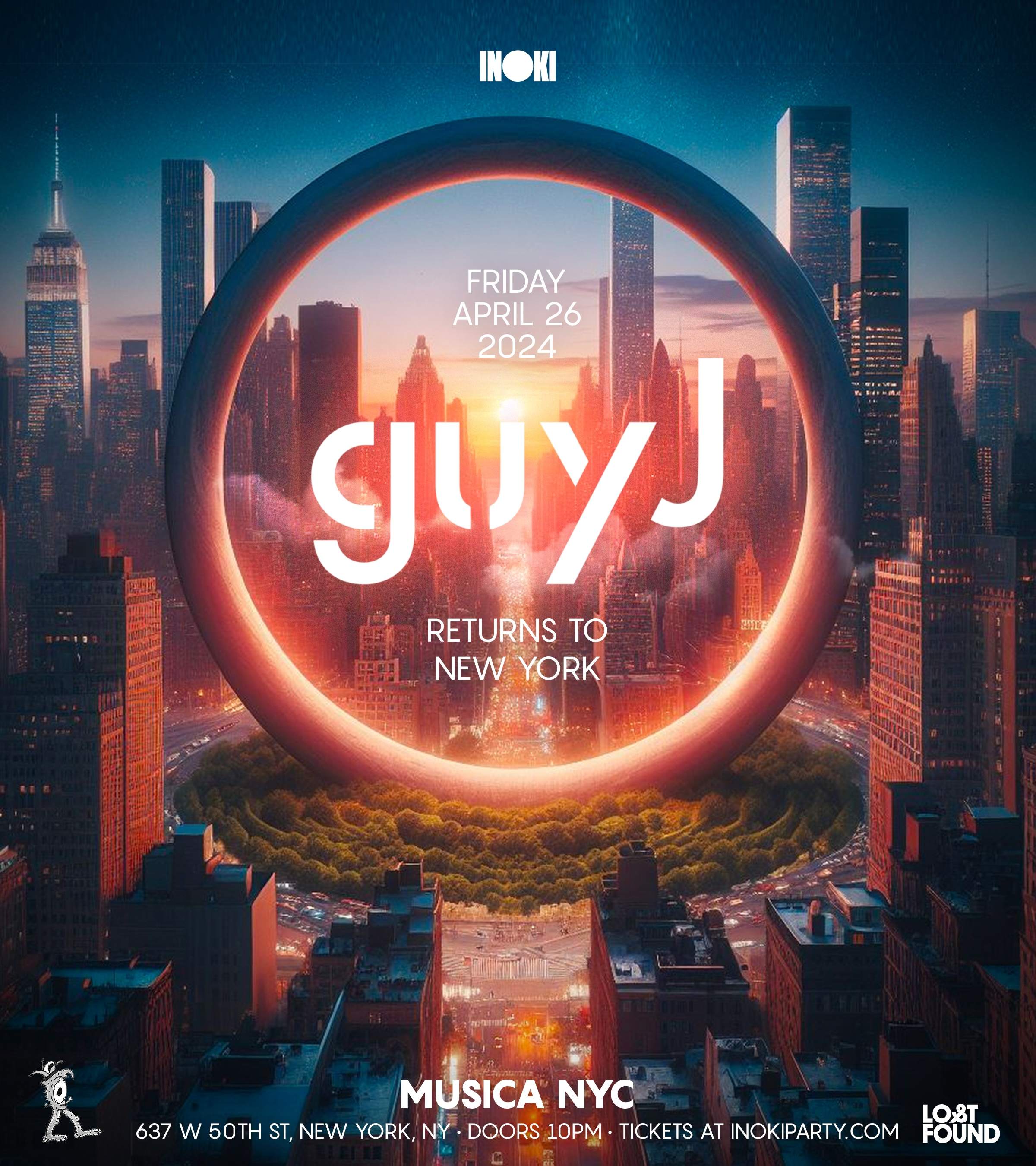 Inoki: Guy J (Returns to NYC) - Flyer front