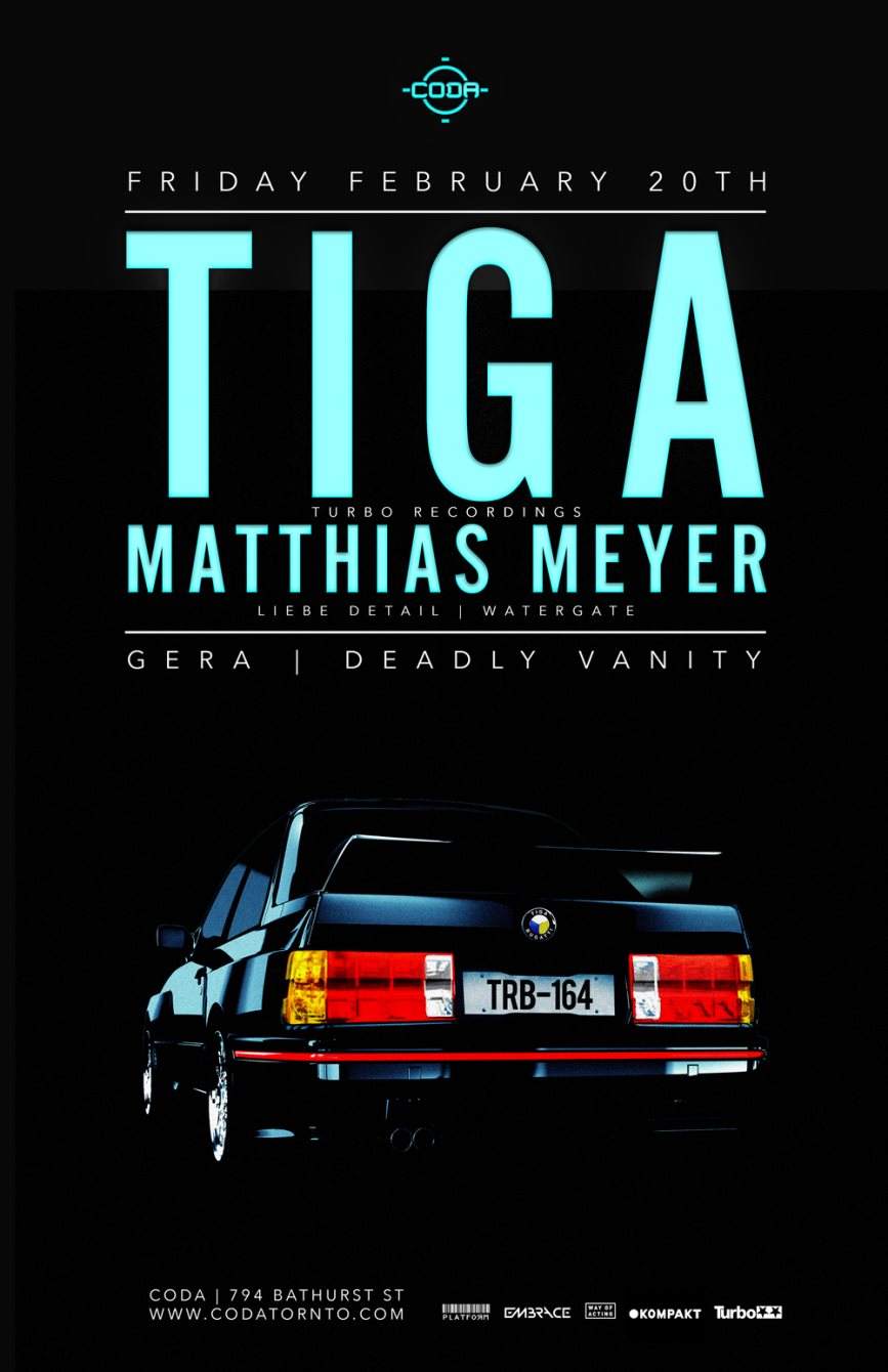 Coda: Tiga & Matthias Meyer - フライヤー表