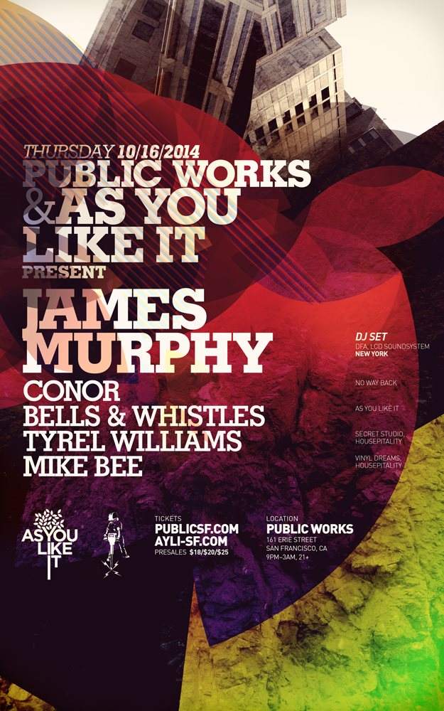 Public Works & As You Like It present James Murphy (DJ Set) - Página frontal