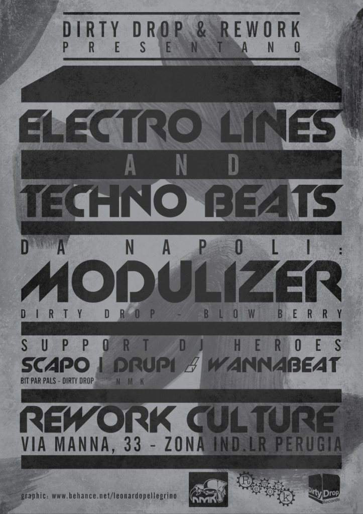 Electro Lines & Techno Beats: Modulizer - フライヤー表