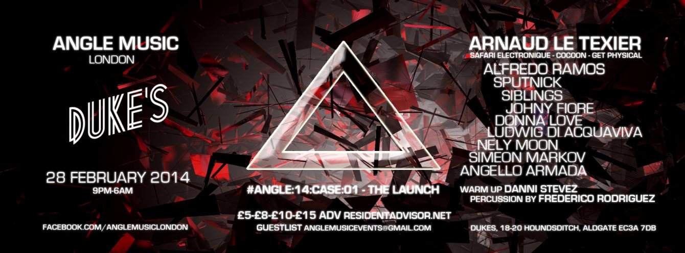 Angle Music - The Launch Case with Arnaud Le Texier - フライヤー裏