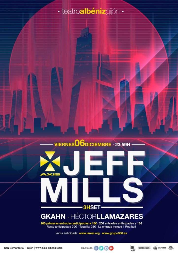 Jeff Mills 3 h. Set - フライヤー表