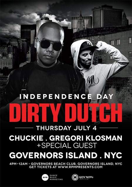 Chuckie Along with Gregori Klosman - Thursday July 4 at Governors Beach Club, Governors Island - Página frontal