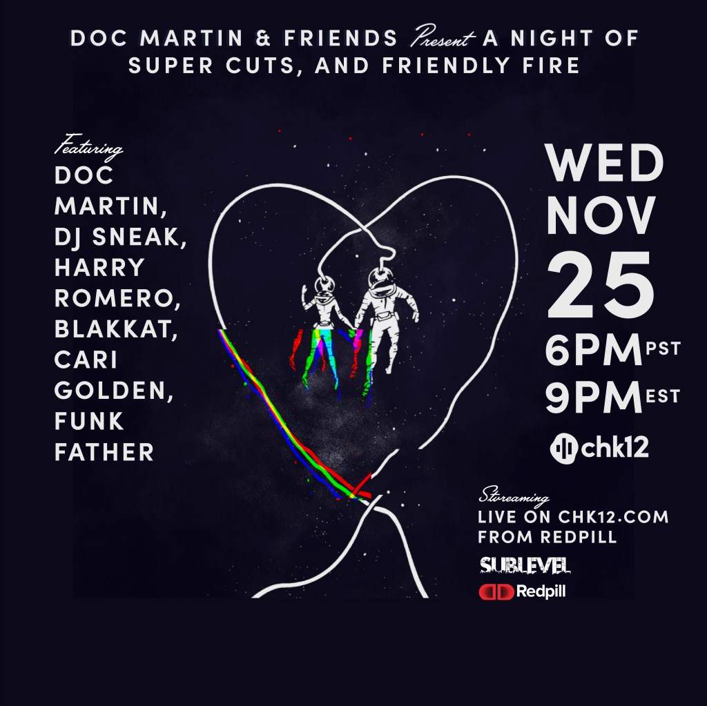 Doc Martin & Friends present: A Night of Deep Cuts and Friendly Fire - フライヤー表