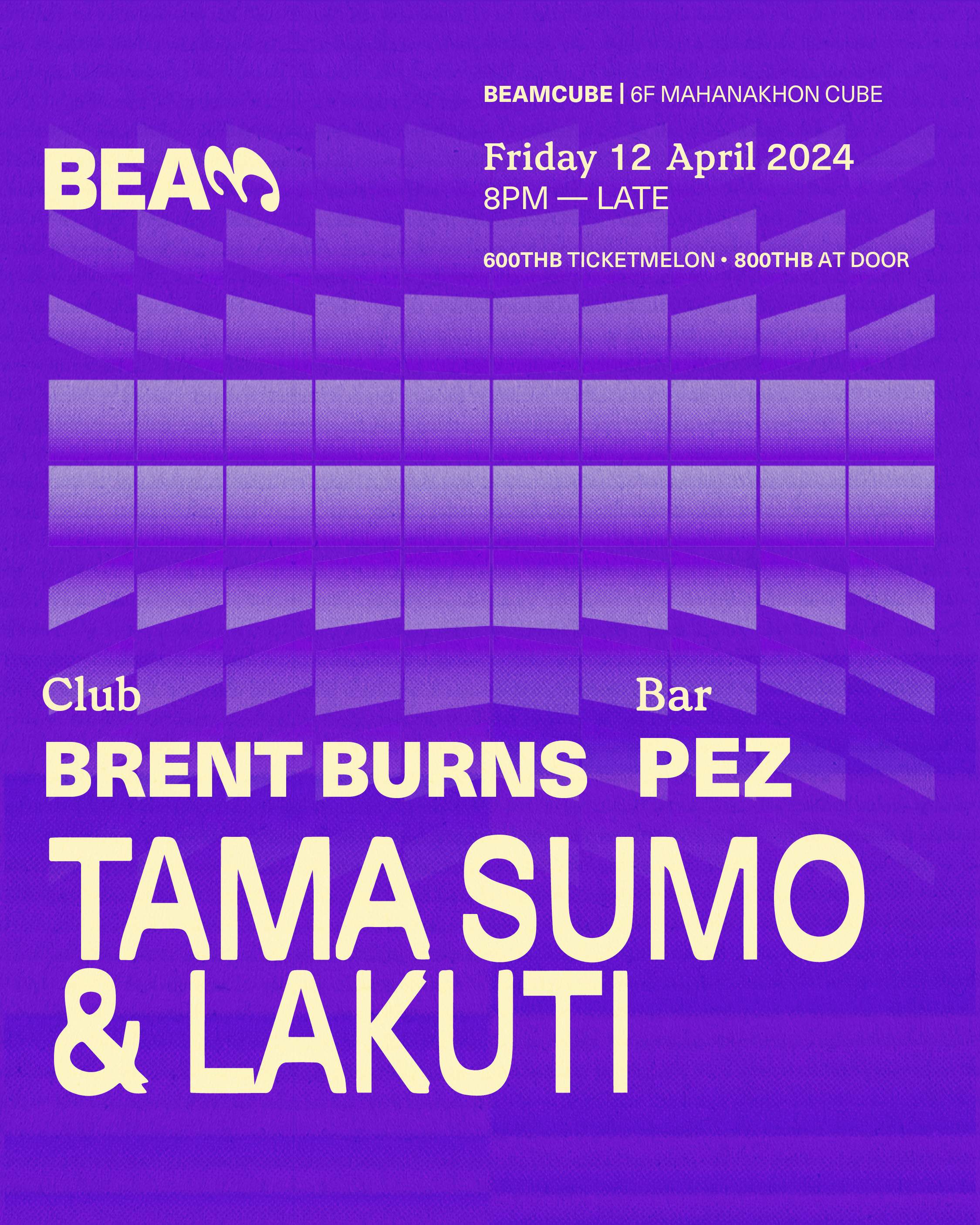 Beamcube invites Tama Sumo & Lakuti - Página frontal