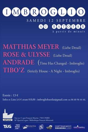 Imbroglio feat Matthias Meyer Et Rose & Ulysse - Página trasera