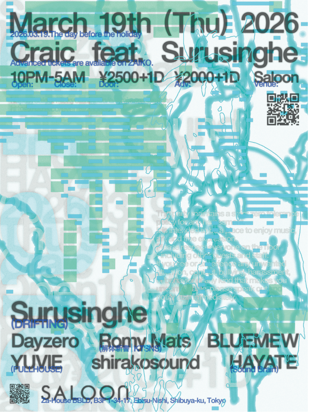 Craic feat. Surusinghe at Saloon, Tokyo