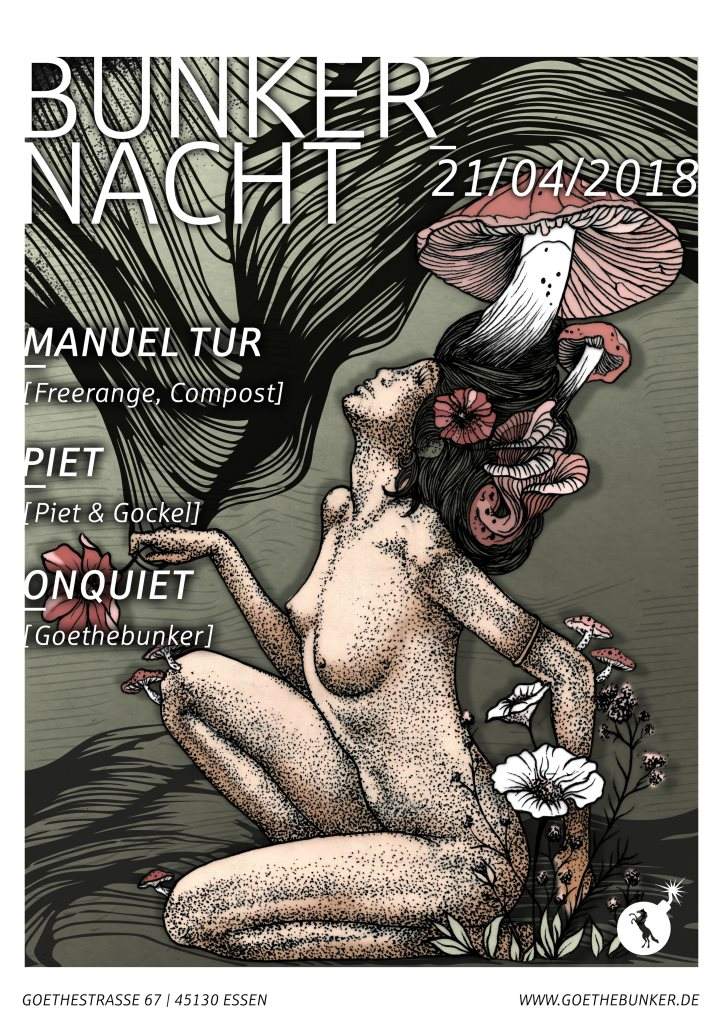 Bunkernacht mit Manuel Tur, Piet & Onquiet - フライヤー表