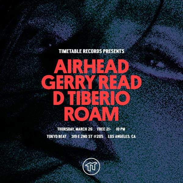 Timetable Records present Airhead & Gerry Read - Flyer front