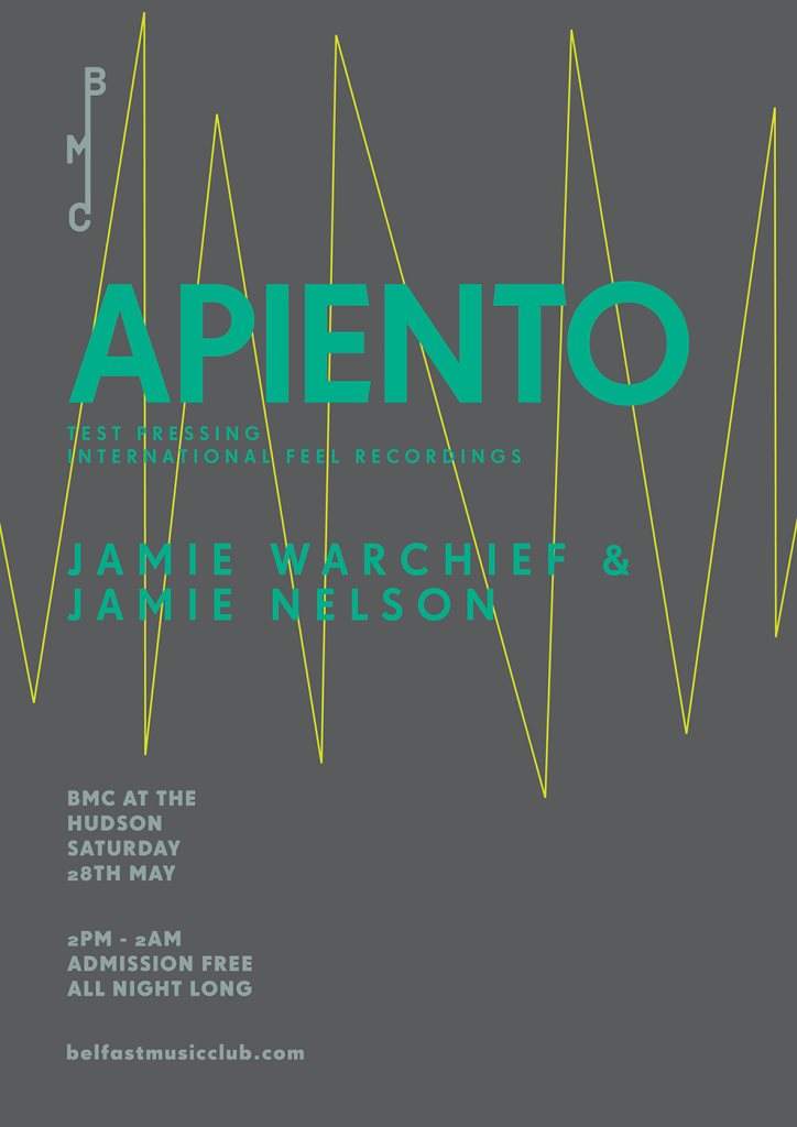 Belfast Music Club presents Apiento - Página frontal