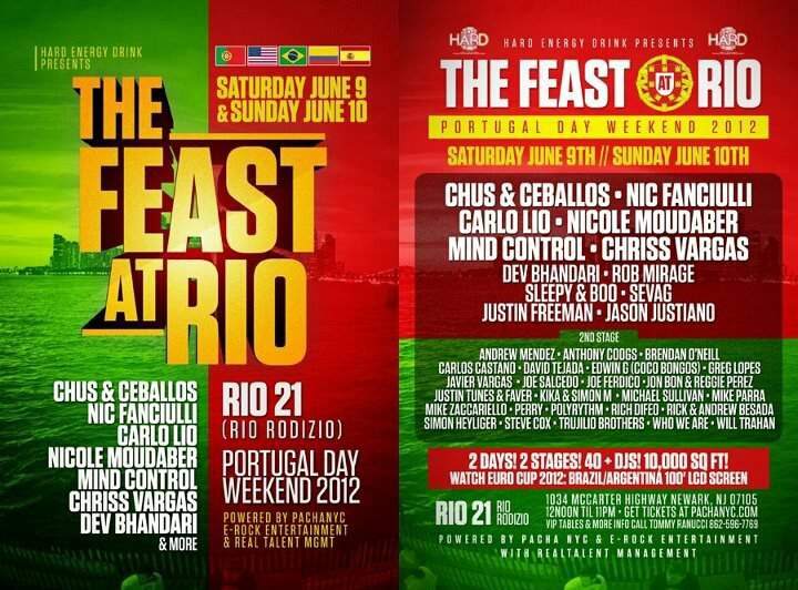The Feast At Rio Portugal Day Weekend 2012 - フライヤー表
