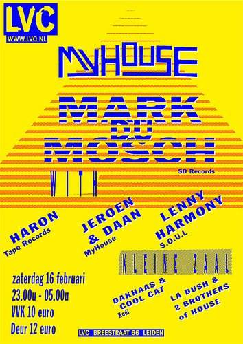 Myhouse with Mark du Mosch - フライヤー表