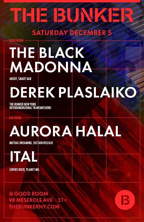 The Bunker with The Black Madonna, Derek Plaslaiko, Ital & Halal - Página trasera