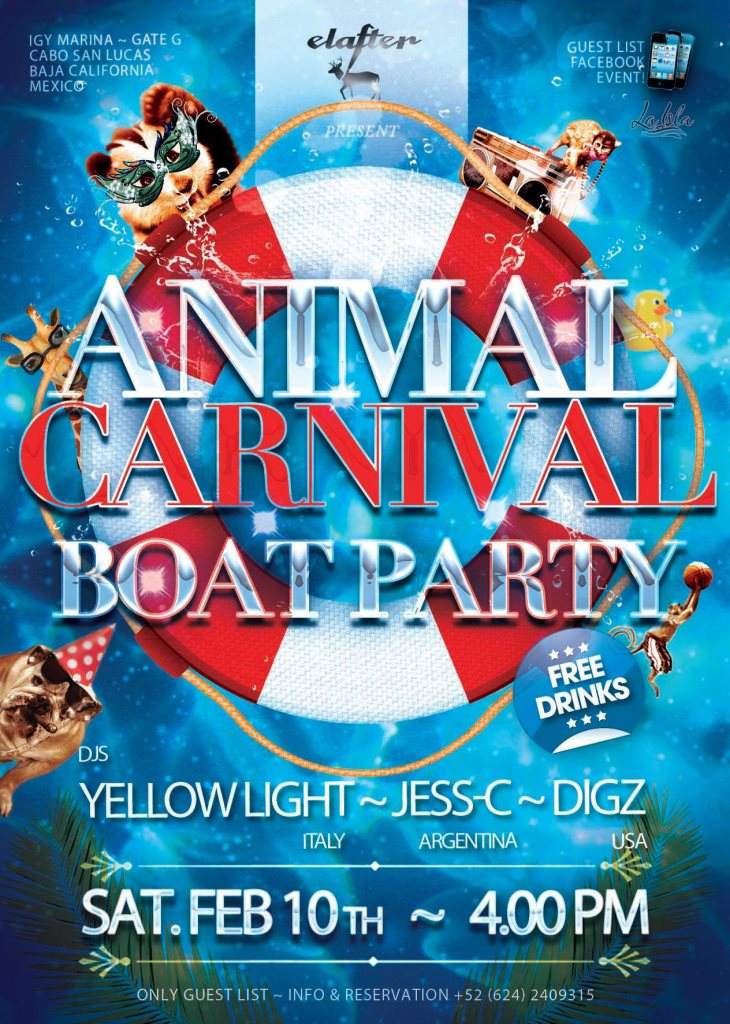 Animal Carnival Boat Party - フライヤー表