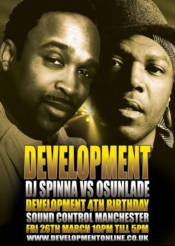 Development 4th Birthday with Osunlade & Dj Spinna - Página frontal