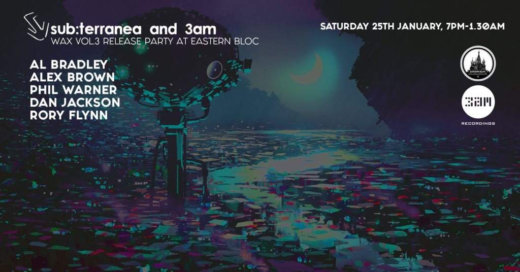 Sub:Terranea and 3AM Recordings at Eastern Bloc - フライヤー表