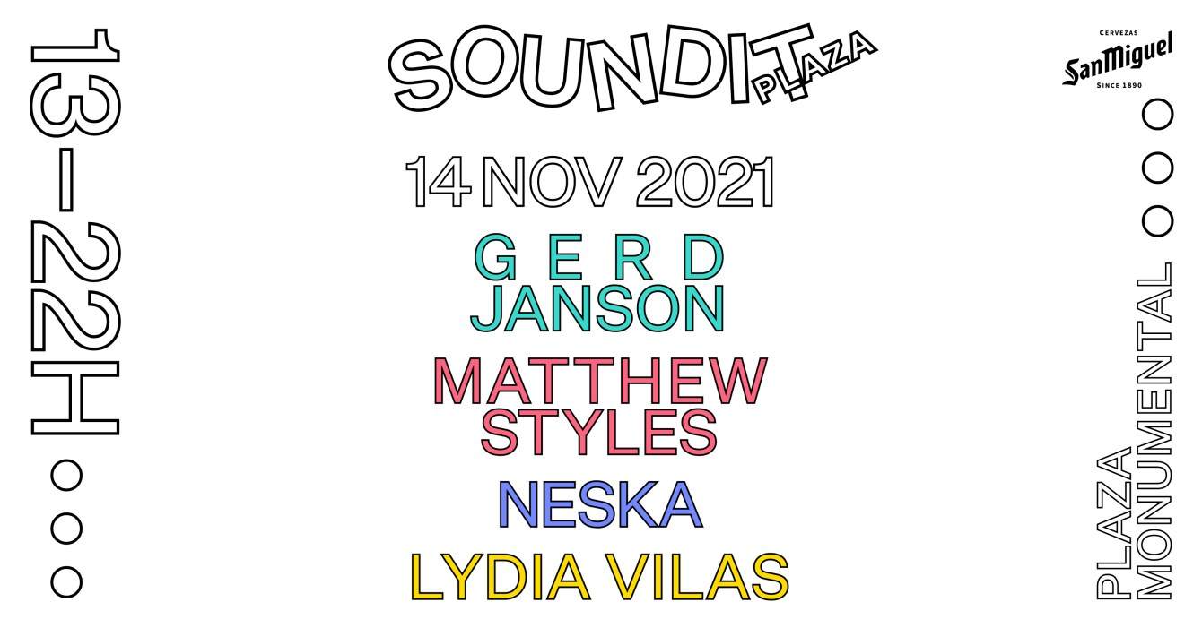 SOUNDIT Plaza: Gerd Janson, Matthew Styles, Neska, Lydia Vilas - フライヤー表