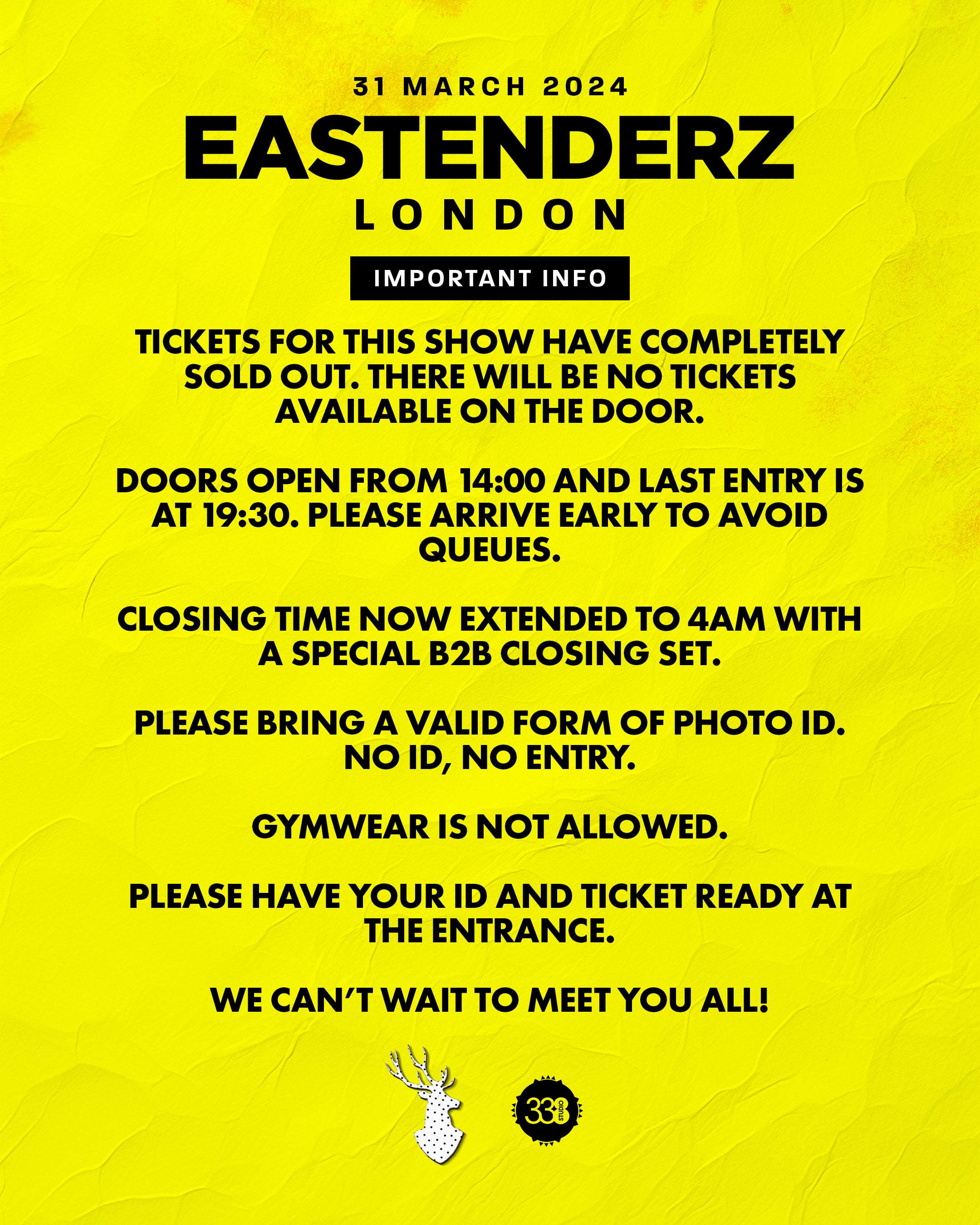 Eastenderz London Easter Rave [SOLD OUT] - フライヤー裏