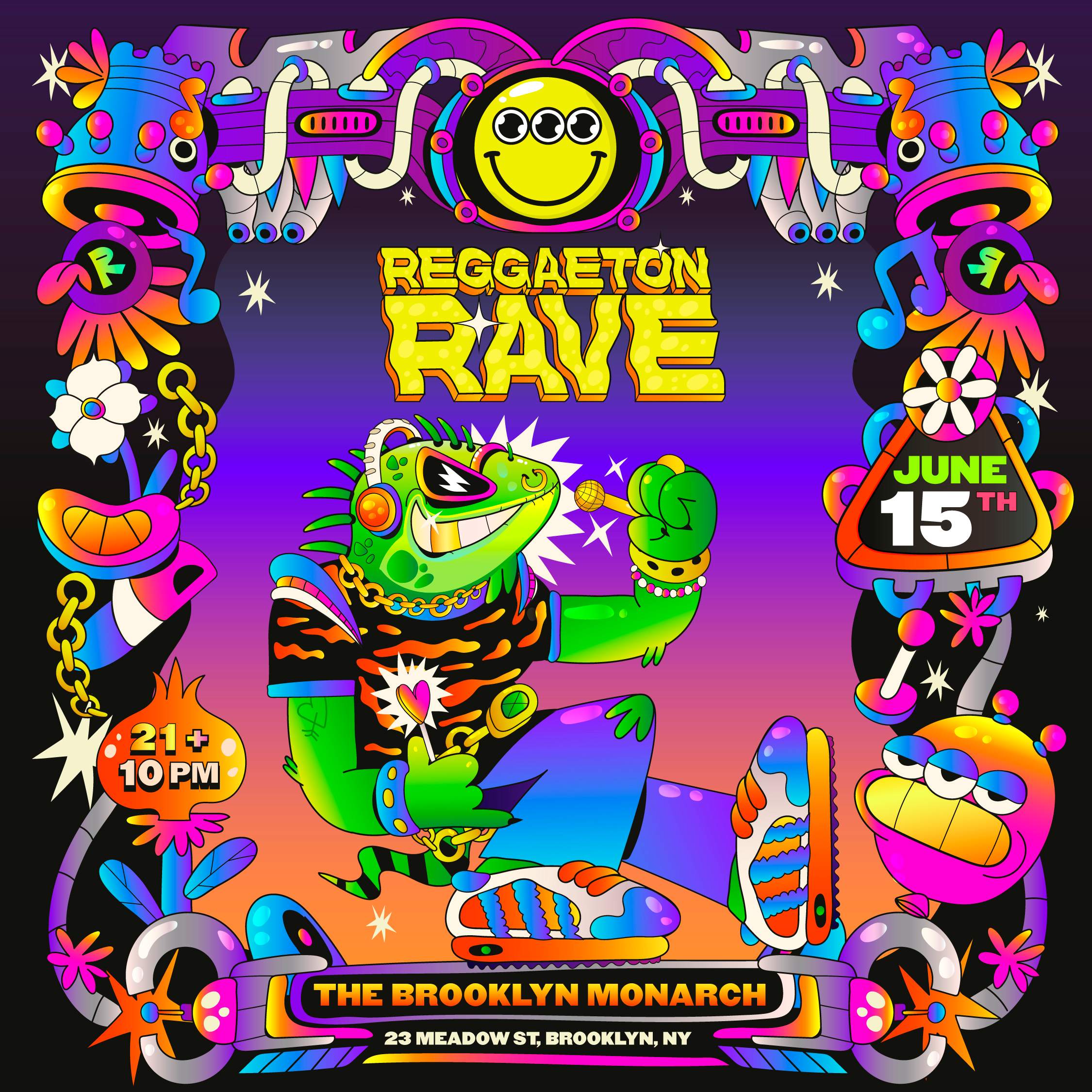 Reggaeton Rave - June 15th (21+) - フライヤー裏