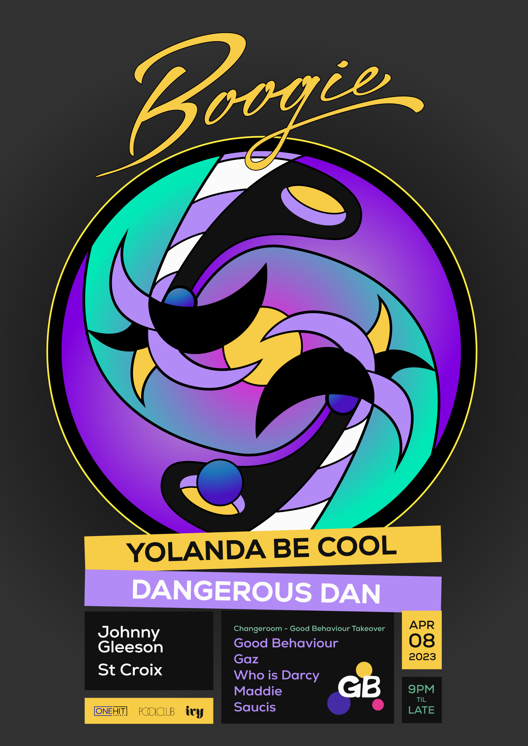 Boogie feat. Yolanda Be Cool & Dangerous Dan - フライヤー表