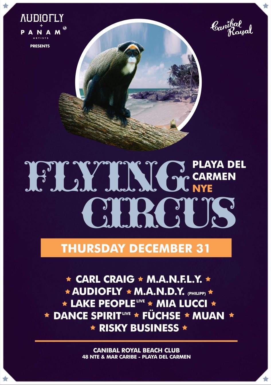 Flying Circus NYE Playa del Carmen - Página frontal