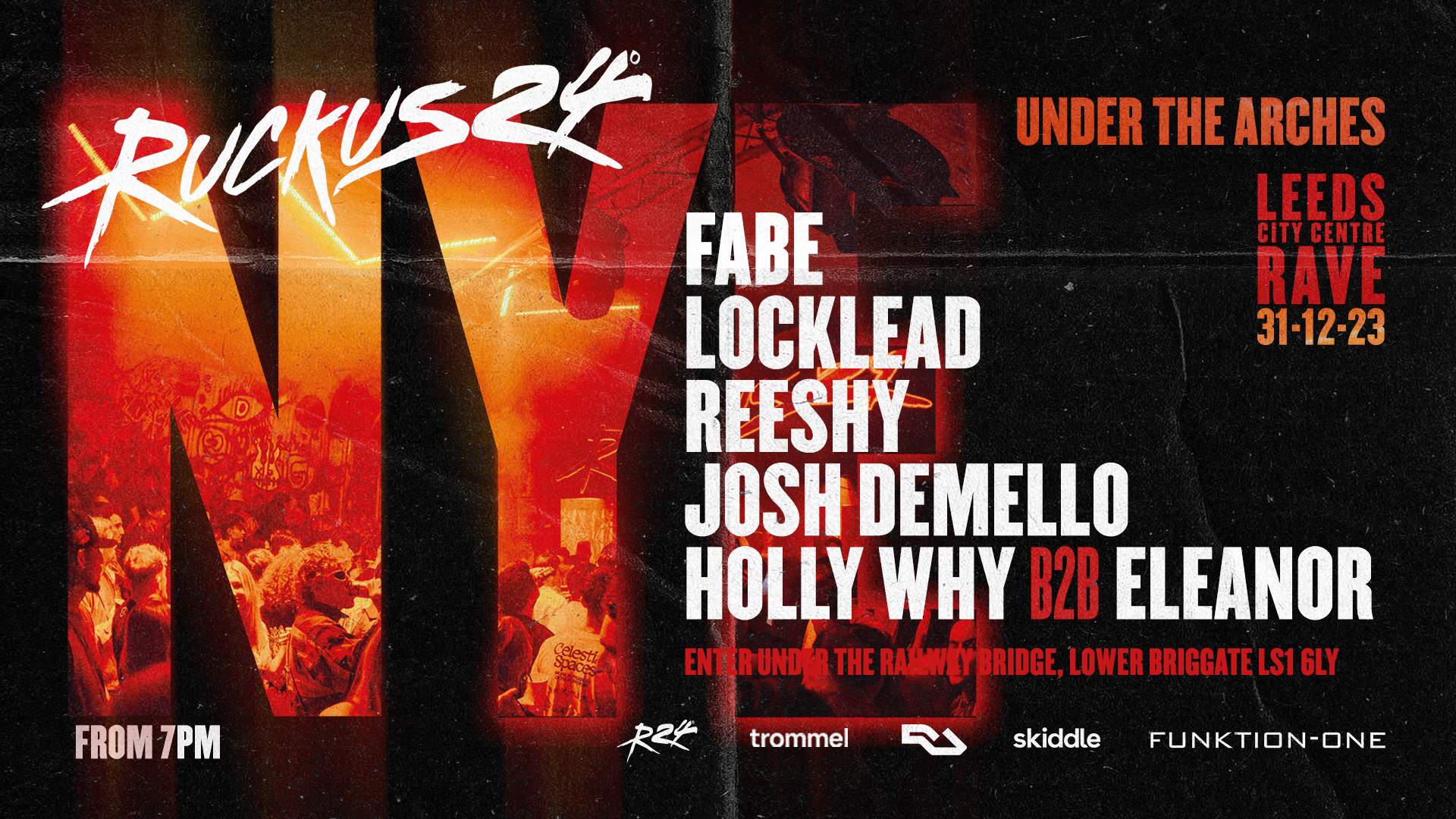 Ruckus24 NYE: Fabe, Locklead, Reeshy + more at Under The Arches, Leeds