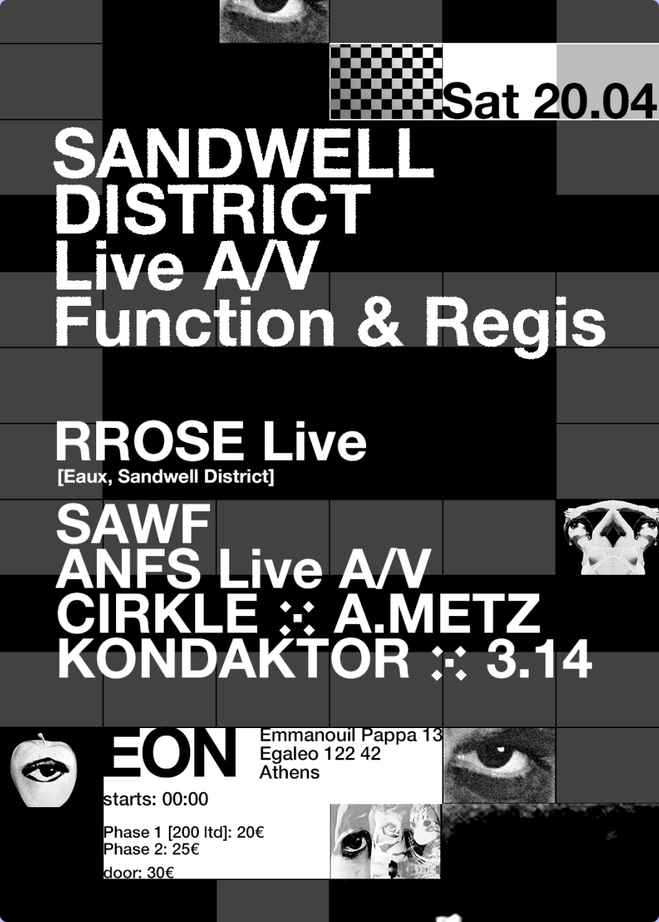 EON WAREHOUSE: Sandwell District Live A/V & RROSE Live [Eaux, Sandwell District] - Página frontal